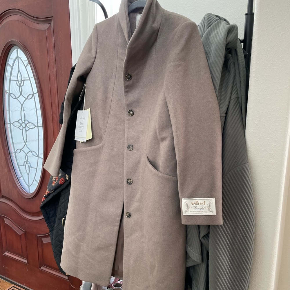 The Cocoon Coat - Wilfred -Aritza-Super Stylish Soft Long wool-cashmere NEW - Picture 7 of 11